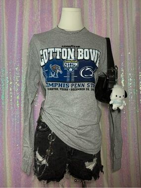 PSU vs. Memphis Cotton Bowl Football Long Sleeve Graphic Tee (S) ★彡